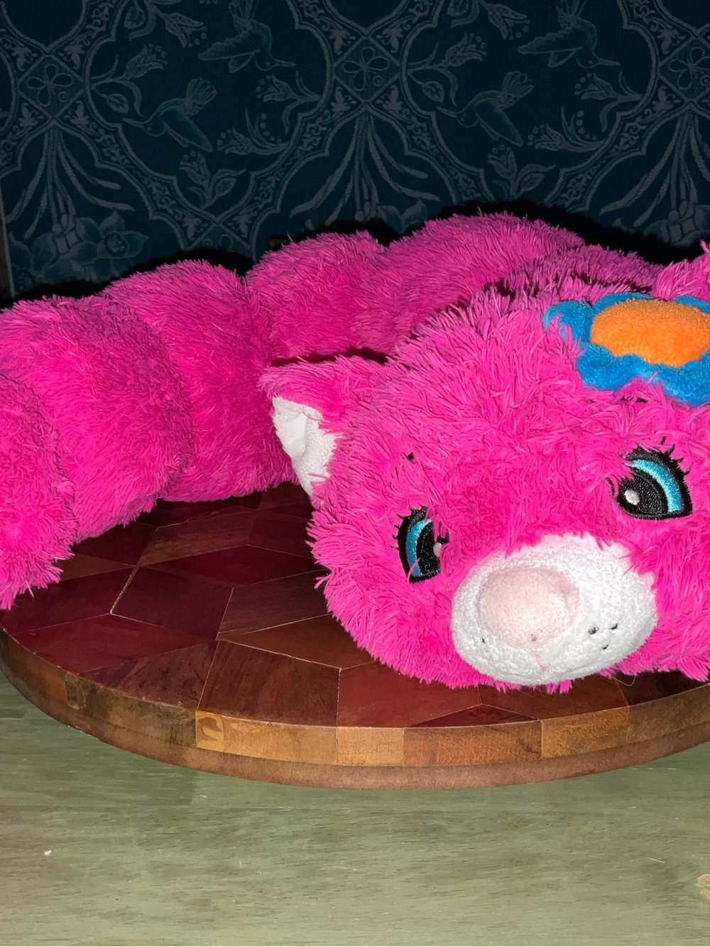 Pillow Pets BodyPillars Pink Flower Cat 30" Segmented Plush Body Pillow